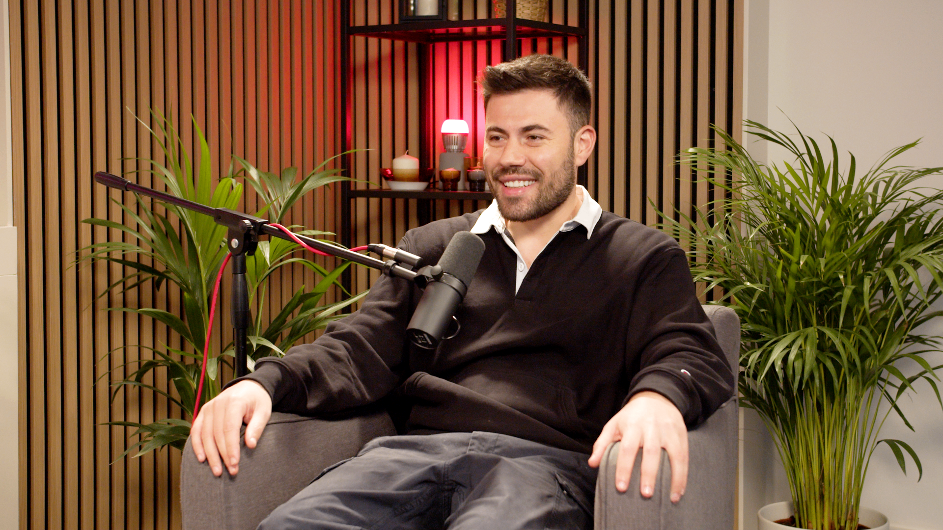 Still frame from a podcast filmed at Empire Studios